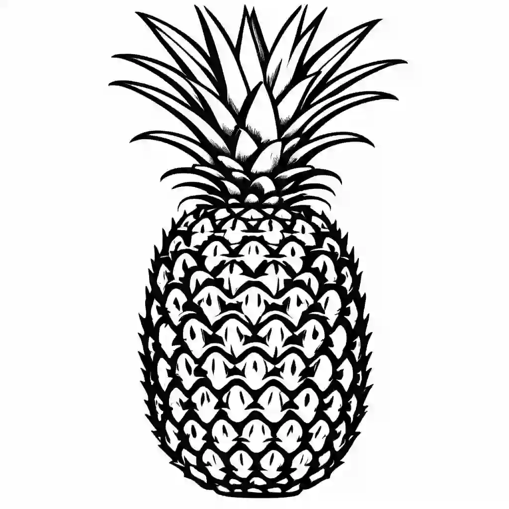 Pineapples coloring pages